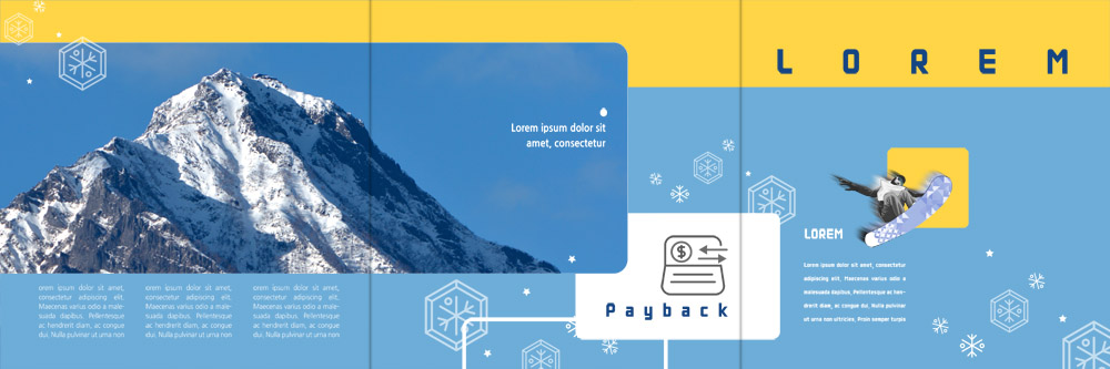 PSD 템플릿 표지디자인 북디자인 출판디자인 남자 내지 리플렛 겨울 북커버 3단접지 겨울스포츠 산 한명 팜플렛 성인 점프 스노우보드 이미지템플릿 1 계절 스포츠 모션 사람 보드_스포츠 파일형식