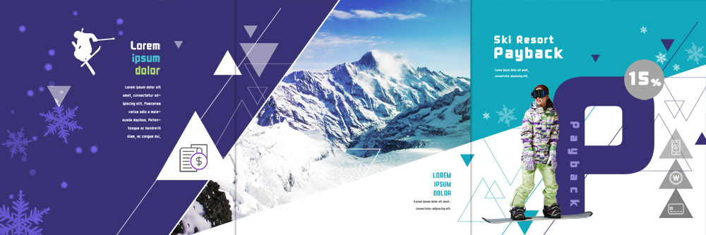 PSD 템플릿 표지디자인 북디자인 출판디자인 여자 표지 리플렛 겨울 북커버 3단접지 겨울스포츠 스키장 산 한명 팜플렛 20대 성인 한국인 스노우보드 이미지템플릿 1 계절 스포츠 사람 동양인 청년 보드_스포츠 파일형식