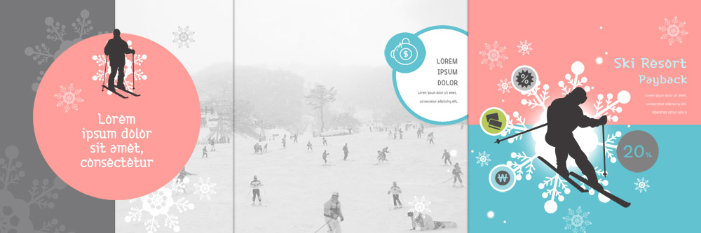 PSD 템플릿 표지디자인 북디자인 출판디자인 여자 표지 남자 실루엣 리플렛 겨울 북커버 3단접지 스키 겨울스포츠 스키장 팜플렛 여러명 성인 스노우보드 이미지템플릿 계절 스포츠 다수 촬영기법 사람 보드_스포츠 파일형식