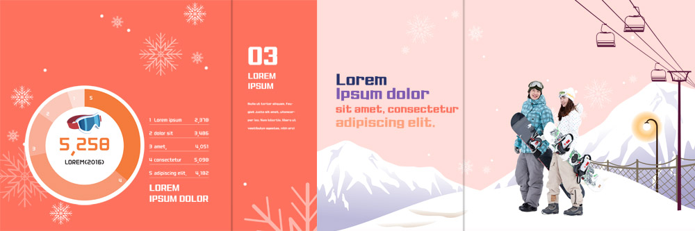 PSD 템플릿 표지디자인 북디자인 커플 출판디자인 여자 남자 내지 리플렛 겨울 북커버 3단접지 겨울스포츠 스키장 산 팜플렛 20대 성인 두명 한국인 스노우보드 스키리프트 이미지템플릿 계절 스포츠 관계 사람 동양인 청년 보드_스포츠 리프트 파일형식