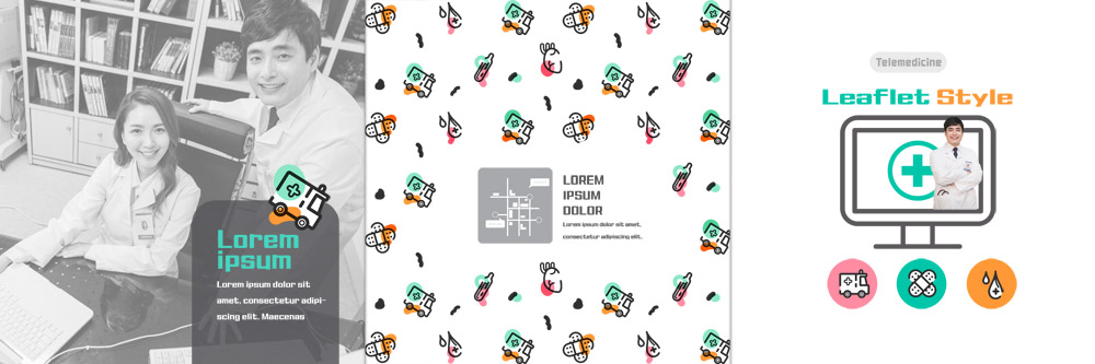 PSD 템플릿 표지디자인 북디자인 출판디자인 여자 표지 남자 리플렛 북커버 3단접지 의학 병원 팜플렛 성인 세명 30대 노트북 모니터 한국인 의사 이미지템플릿 사람 동양인 장년 전자제품 컴퓨터 의료진 파일형식