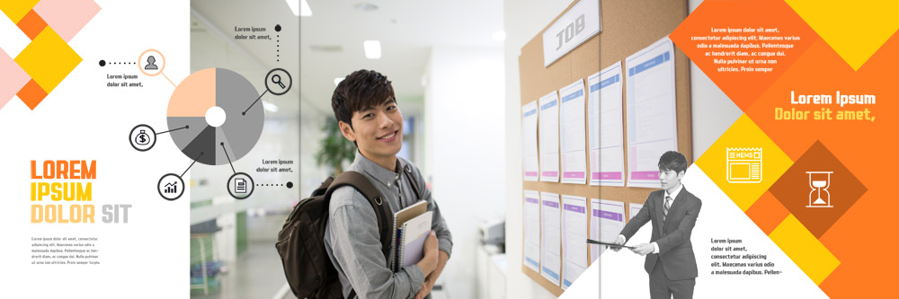 PSD 템플릿 표지디자인 북디자인 출판디자인 남자 내지 리플렛 북커버 가방 비즈니스 3단접지 그래프 알림판 웃음 팜플렛 상반신 20대 성인 두명 책 한국인 비즈니스맨 취업준비생 이미지템플릿 잡화 표정 사람 동양인 청년 구직 직장인 파일형식