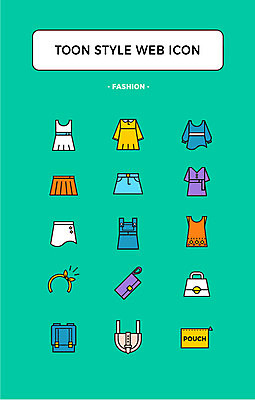 아이콘 원피스 사람없음 세트 치마 핸드백 머리띠 여성복 웹아이콘 백팩 카툰스타일 멜빵치마 웹엘리먼트 파우치 2D아이콘 AI파일 옷 가방 장신구 하의 멜빵 엘리먼트 파일형식 벡터