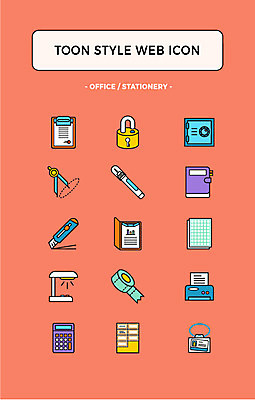 아이콘 자물쇠 사람없음 세트 다이어리 계산기 스탠드 인쇄기 이름표 파일 금고 웹아이콘 컴파스 카툰스타일 모눈종이 서류판 웹엘리먼트 커터칼 마스킹테이프 2D아이콘 AI파일 종이 문구용품 조명 전자제품 사무용품 장비 테이프 엘리먼트 파일형식 벡터