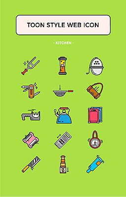 아이콘 시계 가방 주전자 도마 집게 사람없음 세트 방망이 뜰채 칼 웹아이콘 분쇄기 카툰스타일 감자칼 웹엘리먼트 2D아이콘 AI파일 잡화 주방용품 낚시용품 엘리먼트 파일형식 벡터