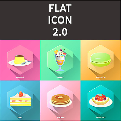 아이콘 디저트 사람없음 세트 케이크 플랫 플랫아이콘 파르페 푸딩 마카롱 팬케이크 과일타르트 2D아이콘 AI파일 음식 타르트 파일형식 벡터