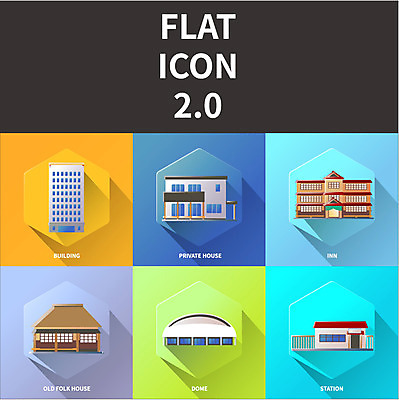 아이콘 주택 빌딩 사람없음 세트 플랫 역 플랫아이콘 돔 원두막 2D아이콘 AI파일 건축물 교통시설 건물 파일형식 벡터