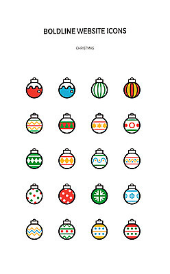 아이콘 크리스마스 패턴 사람없음 세트 장식볼 라인아이콘 웹엘리먼트 오너먼트 2D아이콘 AI파일 기념일 크리스마스장식 무늬 장식 엘리먼트 파일형식 벡터