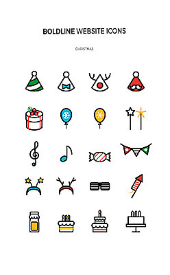 아이콘 크리스마스 음표 폭죽 사탕 사람없음 선물상자 세트 선글라스 고깔모자 머리띠 라인아이콘 풍선 요술봉 가랜드 웹엘리먼트 크리스마스케이크 2D아이콘 AI파일 모자_잡화 기호 기념일 안경 음악 장신구 디저트 선물 상자 케이크 파티용품 엘리먼트 파일형식 벡터
