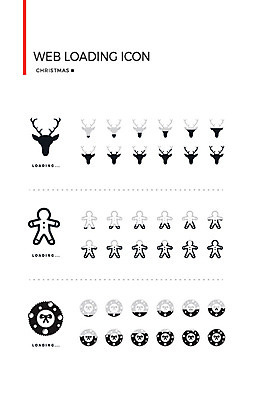 아이콘 크리스마스 사람없음 세트 화환 루돌프 로딩 웹엘리먼트 진저맨 로딩아이콘 2D아이콘 AI파일 기념일 꽃 사슴 엘리먼트 진저쿠키 파일형식 벡터