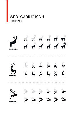 아이콘 크리스마스 사람없음 세트 루돌프 로딩 웹엘리먼트 로딩아이콘 2D아이콘 AI파일 기념일 사슴 엘리먼트 파일형식 벡터