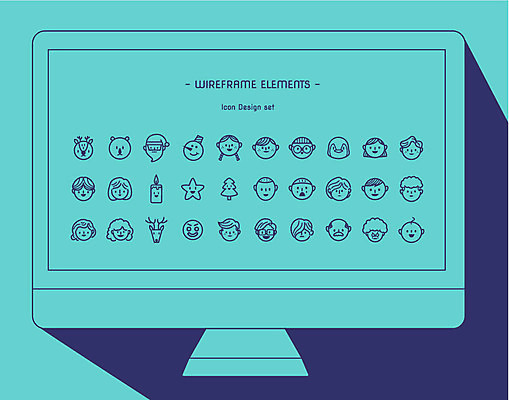 아이콘 여자 남자 별 어린이 크리스마스 초 곰 눈사람 사슴 여러명 성인 세트 산타클로스 모니터 루돌프 펭귄 웹엘리먼트 목업 와이어프레임 2D아이콘 AI파일 자연요소 동물 기념일 다수 포유류 조류 사람 컴퓨터 엘리먼트 파일형식 벡터