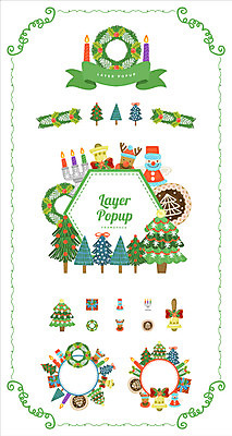 아이콘 리본 백그라운드 크리스마스 초 프레임 사람없음 세트 크리스마스트리 산타클로스 화환 루돌프 종 웹엘리먼트 핸드벨 2D아이콘 AI파일 기념일 꽃 악기 사슴 엘리먼트 파일형식 벡터