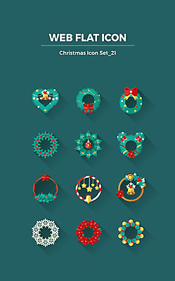 아이콘 별 크리스마스 사람없음 세트 화환 종 플랫아이콘 포인세티아 웹엘리먼트 2D아이콘 AI파일 자연요소 기념일 꽃 엘리먼트 파일형식 벡터