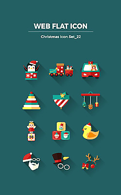 아이콘 크리스마스 천사 병아리 사람없음 장식 세트 장난감자동차 플랫아이콘 펭귄 산타분장 웹엘리먼트 2D아이콘 AI파일 기념일 조류 장난감 엘리먼트 파일형식 벡터