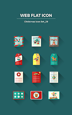 아이콘 크리스마스 사람없음 세트 꼬리표 편지지 플랫아이콘 우표 웹엘리먼트 2D아이콘 AI파일 기념일 라벨 편지 엘리먼트 파일형식 벡터