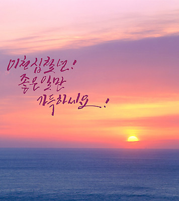 일러스트 캘리그라피 하늘 새해 풍경 글자캘리그라피 사람없음 태양 일출 2017년 국내일러스트 AI파일 자연요소 노을 연도 파일형식 벡터