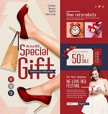 PSD 서양인 외국인 템플릿 여자 리본 시계 웹템플릿 발 이벤트페이지 이벤트 20대 두명 신체부위 선물상자 쇼핑 쇼핑백 하이힐 쿠폰 이미지템플릿 구두 가방 선물 사람 인종 청년 상자 여성화 페이지 파일형식