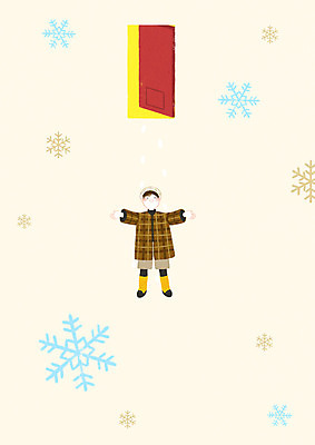 전신 PSD 남자 겨울 일러스트 청소년 한명 웃음 10대 문 코트 눈 눈송이 국내일러스트 자연요소 1 계절 날씨 눈_날씨 표정 사람 외투 파일형식