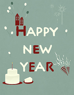 PSD 접시 일러스트 촛불 폭죽 불꽃놀이 사람없음 건물 케이크 마을 해피뉴이어 풍선 국내일러스트 식기 건축물 초 놀이 디저트 새해인사 파일형식