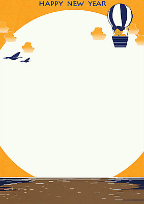 PSD 구름 여자 바다 일러스트 청소년 조류 하늘 프레임 한명 상반신 태양 열기구 해피뉴이어 프레임일러스트 국내일러스트 자연요소 동물 1 항공교통 사람 새해인사 파일형식