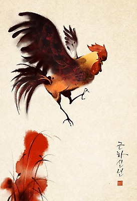 PSD 한마리 일러스트 근하신년 새해 사람없음 비행 닭띠 닭 2017년 정유년 국내일러스트 1 조류 십이지신 연도 파일형식