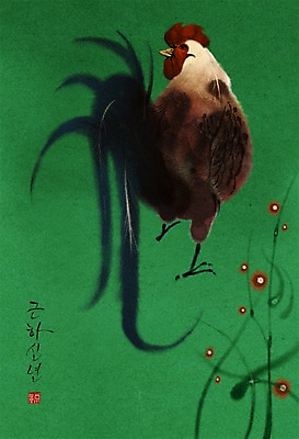 PSD 한마리 일러스트 근하신년 새해 사람없음 닭띠 닭 2017년 정유년 국내일러스트 1 조류 십이지신 연도 파일형식