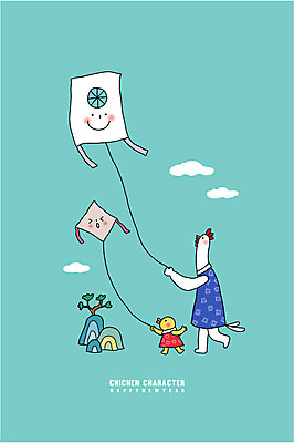 구름 두마리 일러스트 새해 산 병아리 사람없음 소나무 닭띠 닭 연 연날리기 닭캐릭터 2017년 정유년 국내일러스트 AI파일 자연요소 나무 동물캐릭터 2 조류 놀이용품 전통놀이 십이지신 연도 파일형식 벡터