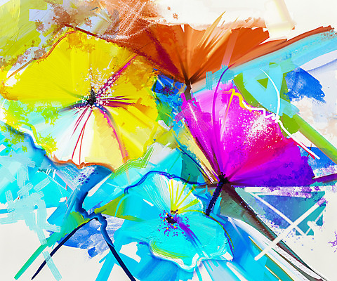 JPG 해외이미지 꽃 일러스트 사람없음 그림 손그림 유화 해외202004 해외일러스트 식물 미술 파일형식 이미지허브