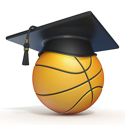JPG 해외이미지 교육 스포츠 컨셉 일러스트 학사모 졸업 농구공 사람없음 3D 해외202004 해외일러스트 모자_잡화 공 농구 디지털합성 파일형식 이미지허브