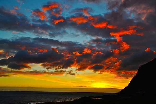 포토 JPG 해외이미지 바다 노르웨이 해변 사람없음 빛 일몰 해외202004 해외포토 유럽 노을 파일형식 이미지허브