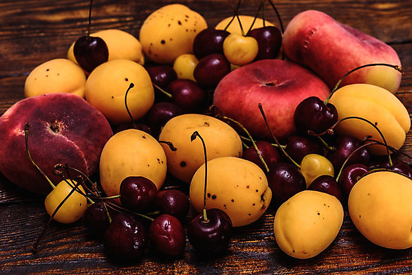 포토 JPG 해외이미지 탁자 사람없음 체리 복숭아 살구 해외202004 해외포토 가구 과일 파일형식 이미지허브