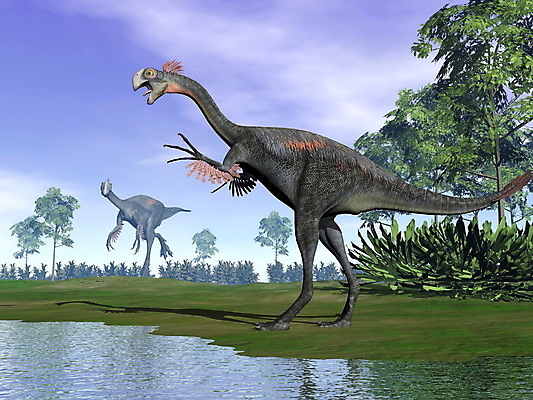 JPG 해외이미지 나무 한마리 호수 하늘 사람없음 그래픽 초록색 물 파란색 3D 사막 공룡 해외202004 해외포토 포토 자연요소 식물 1 컬러 파충류 디지털합성 파일형식 이미지허브